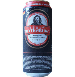 Пиво "Furst Rotenburg" Premium Weizen Dunkel, in can, 0.5 л