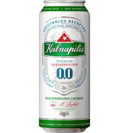 Пиво "Калнапилис" Безалкогольное, в жестяной банке, 0.5 л