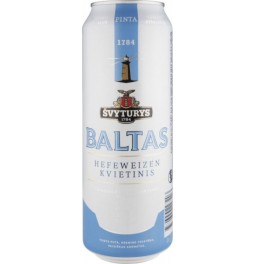 Пиво Швитурис, "Балтас" Белое, в жестяной банке, 568 мл