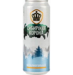 Пиво "Сибирская корона" Безалкогольное, в жестяной банке, 0.45 л