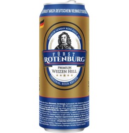Пиво "Furst Rotenburg" Premium Weizen Hell, in can, 0.5 л