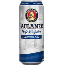Пиво Paulaner, Hefe-Weissbier Non-Alcoholic, in can, 0.5 л