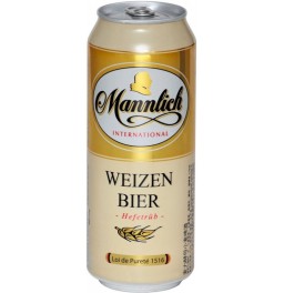 Пиво "Mannlich International" Weizen, in can, 0.5 л