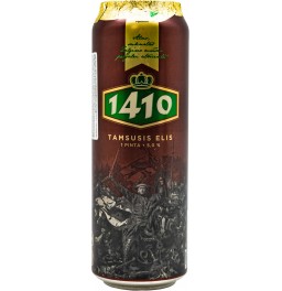Пиво Volfas Engelman, "1410" Tamsusis Elis, in can, 568 мл