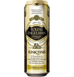 Пиво Volfas Engelman, "Rinktinis", in can, 568 мл
