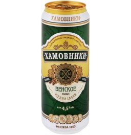 Пиво "Хамовники" Венское, в жестяной банке, 0.45 л