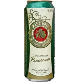 Пиво "Zahringer" Premium, in can, 0.5 л