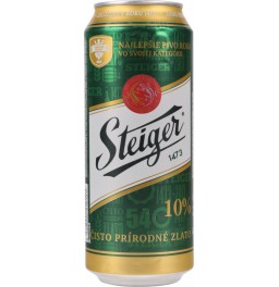 Пиво "Steiger" 10% Svetly, in can, 0.5 л