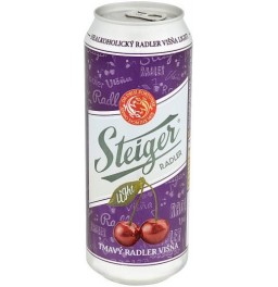 Пиво "Steiger" Radler Tmava Visna Light, Nealko, 0.5 л