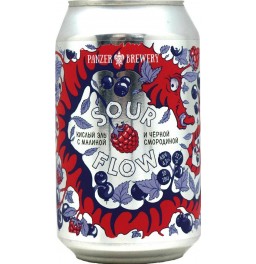 Пиво Panzer, "Sour Flow" Raspberry &amp; Blackcurrant, in can, 0.33 л