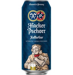 Пиво Hacker-Pschorr, Kellerbier, in can, 0.5 л