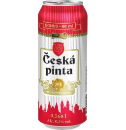 Пиво "Ceska Pinta" Svetly Lezak, in can, 568 мл