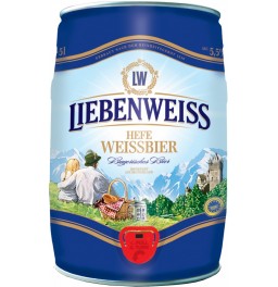 Пиво "Liebenweiss" Hefe-Weissbier, mini keg, 5 л