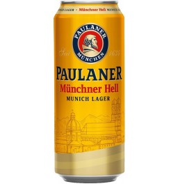 Пиво Paulaner, Original Munchner Hell, in can, 0.5 л