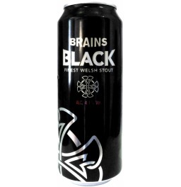 Пиво "Brains" Black (with nitrogen capsule), in can, 0.44 л