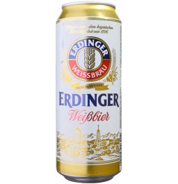 Пиво Erdinger, Weissbier, in can, 0.5 л