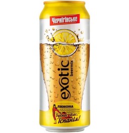 Пиво "Черниговское" Экзотик Бирмикс Лимон, в жестяной банке, 0.5 л
