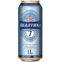 Пиво Балтика №7 Экспортное, в банке, 0.9 л