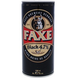 Пиво "Faxe" Black, in can, 1 л