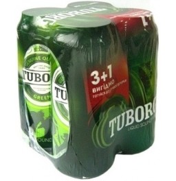 Пиво "Tuborg" Green (Ukraine), set of 4 cans, 0.5 л