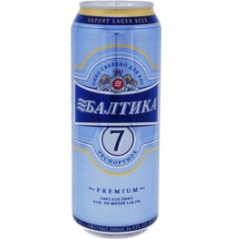 Пиво "Балтика №7" Экспортное (Украина), в жестяной банке, 0.5 л