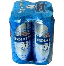 Пиво "Балтика №7" Экспортное (Украина), упаковка из 4-х банок, 0.5 л