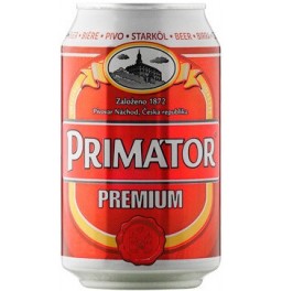 Пиво "Primator" Premium, in can, 0.33 л