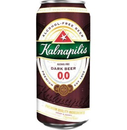 Пиво "Калнапилис" Темное безалкогольное, в жестяной банке, 0.5 л