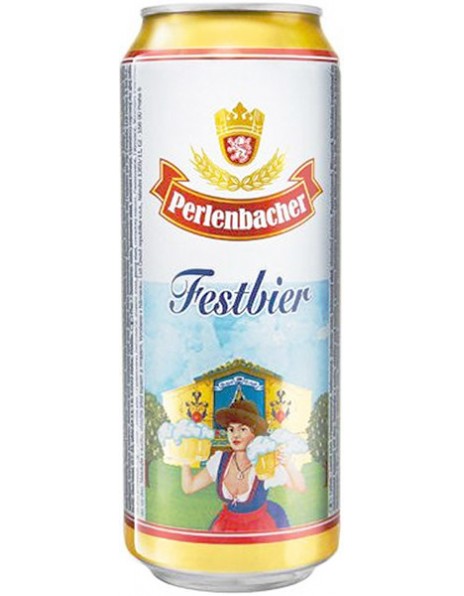 Пиво "Perlenbacher" Festbier, in can, 0.5 л