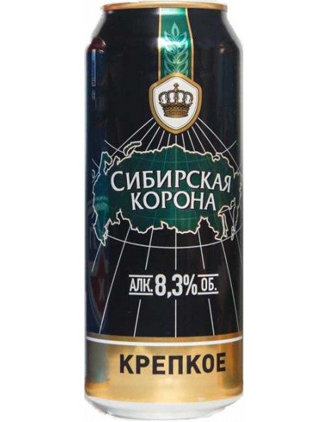 Пиво "Сибирская корона" Крепкое, в жестяной банке, 0.5 л