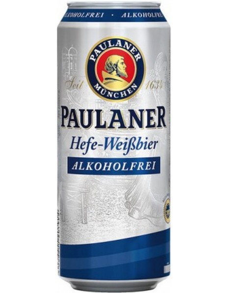 Пиво Paulaner, Hefe-Weissbier Non-Alcoholic, in can, 0.5 л
