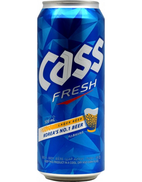 Пиво "Cass" Fresh, in can, 0.5 л