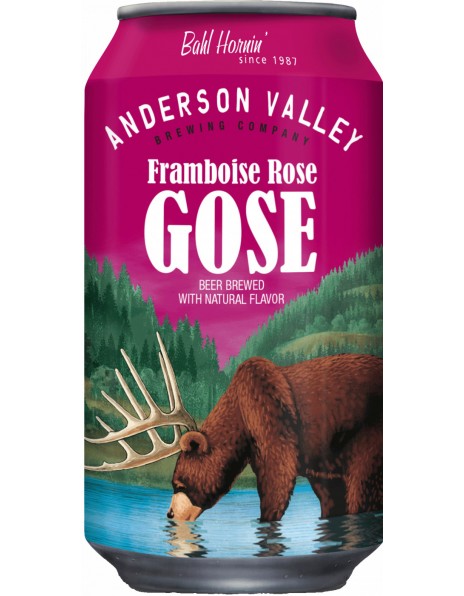 Пиво Anderson Valley, Framboise Rose Gose, in can, 355 мл