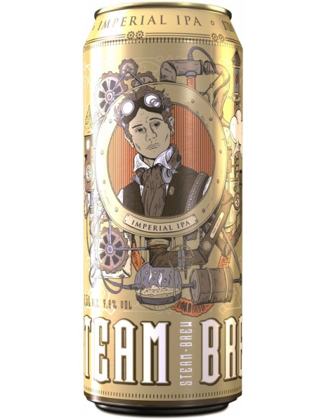 Пиво "Steam Brew" Imperial IPA, in can, 0.5 л