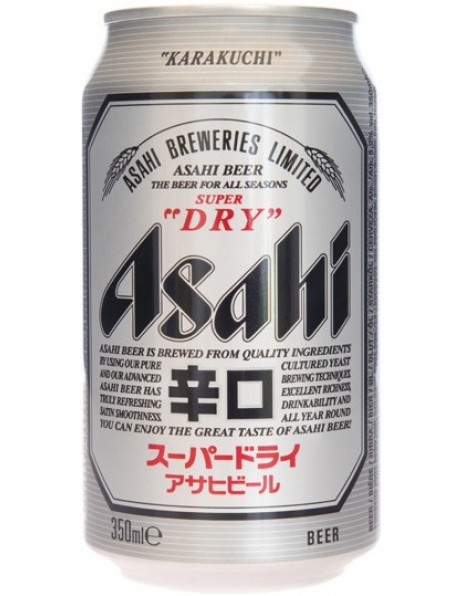 Пиво "Asahi" Super Dry, in can, 350 мл