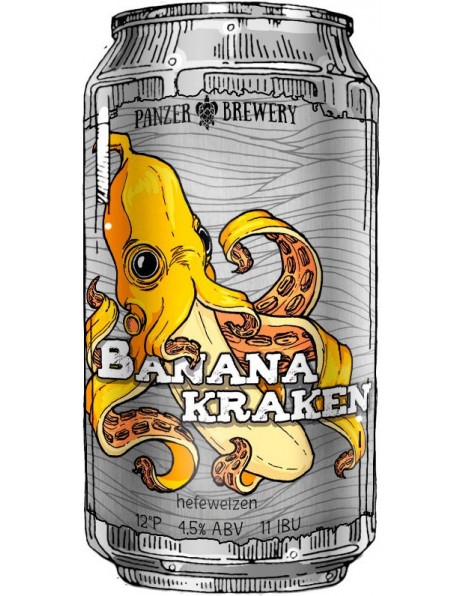 Пиво Panzer, "Banana Kraken", in can, 0.33 л
