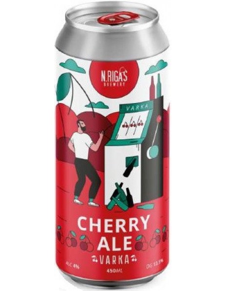 Пиво New Riga's Brewery, "Varka" Cherry Ale, in can, 0.45 л