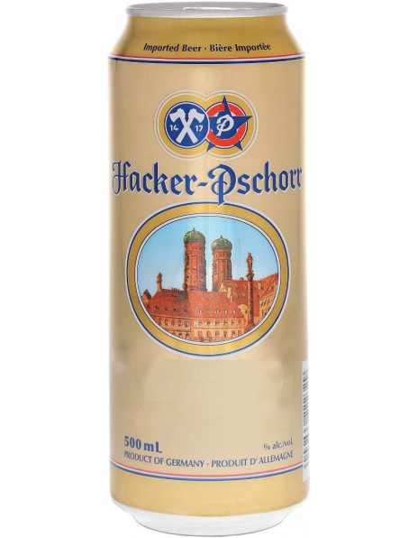 Пиво "Hacker-Pschorr" Hefe Weisse, in can, 0.5 л