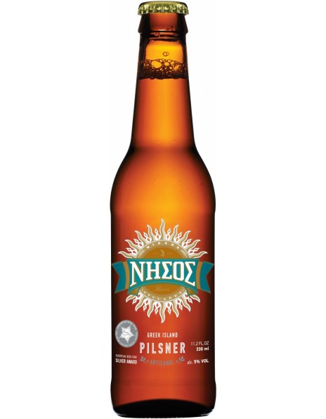 Пиво "Nissos" Pilsener, 0.33 л