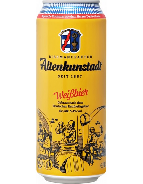 Пиво "Altenkunstadt" Weissbier, in can, 0.5 л