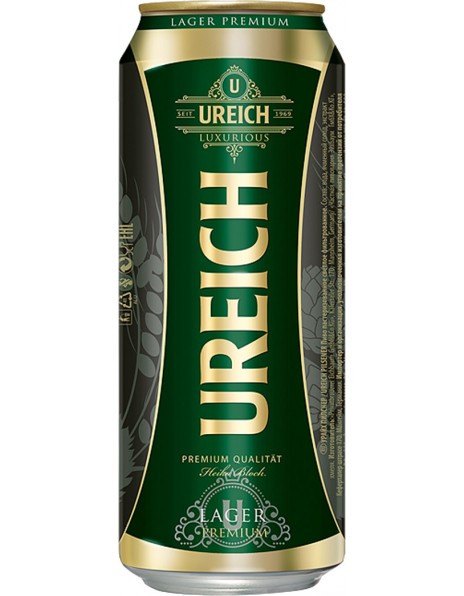 Пиво "Ureich" Lager Premium, in can, 0.5 л