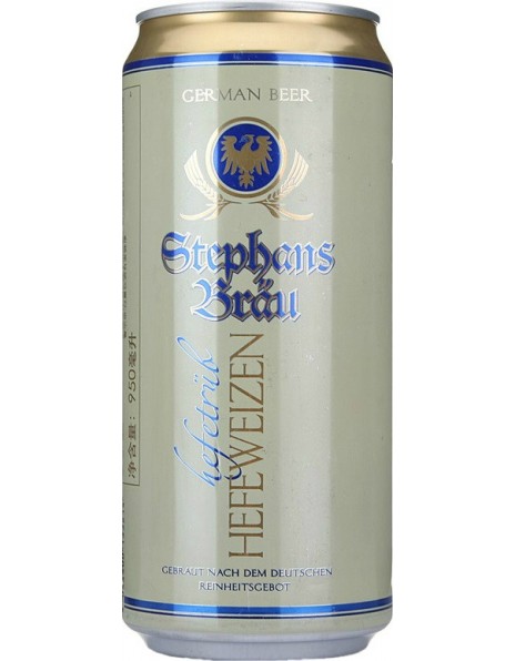 Пиво "Stephans Brau" Hefeweizen, in can, 0.5 л