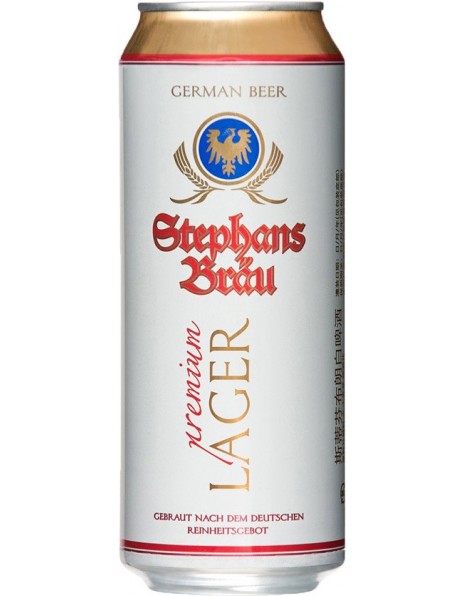 Пиво "Stephans Brau" Lager, in can, 0.5 л