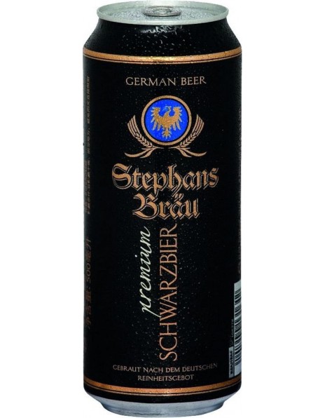 Пиво "Stephans Brau" Schwarzbier, in can, 0.5 л
