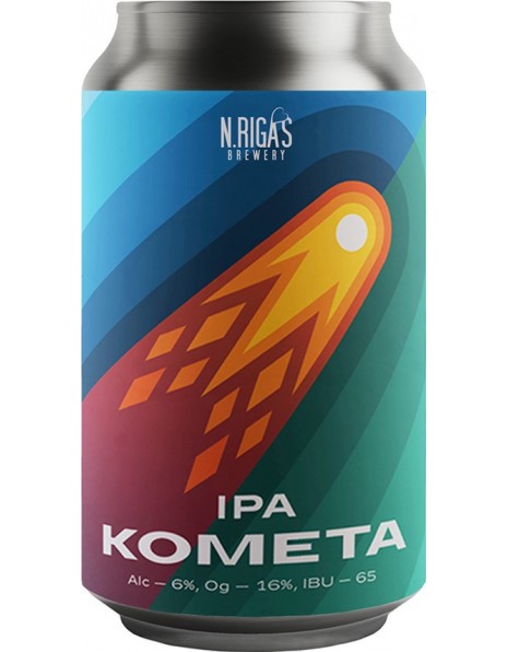 Пиво Пивоварня Новорижская, "Комета" ИПА, в жестяной банке, 0.45 л