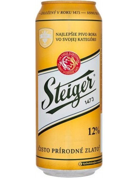 Пиво "Steiger" 12% Svetly, in can, 0.5 л