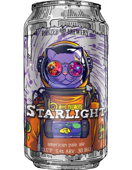 Пиво Panzer, "Starlight", in can, 0.5 л