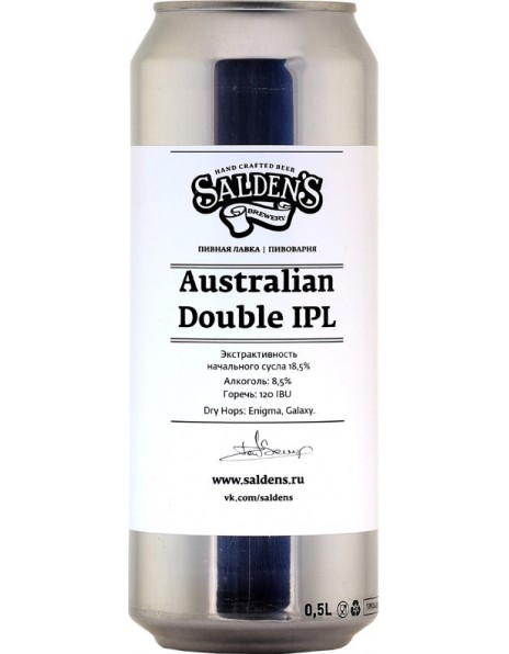 Пиво "Salden's" Australian Double IPL, in can, 0.5 л