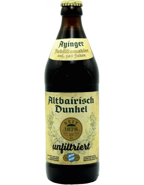 Пиво Ayinger, Altbairisch Dunkel Unfiltriert, 0.5 л
