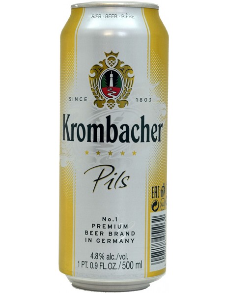Пиво Krombacher, Pils, in can, 0.5 л